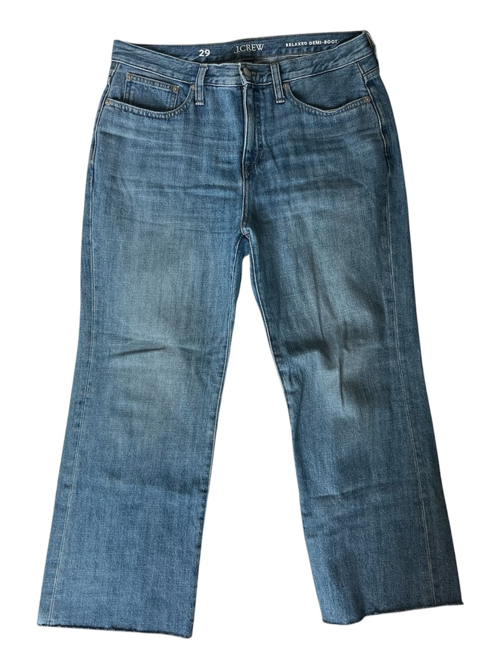 J. CREW RELAXED DEMI BOOT JEANS 29